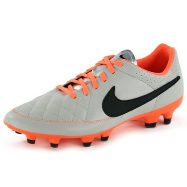 NIKE TIEMPO GENIO LEATHER FG KOPAČKY - Šedá, Oranžová č.2
