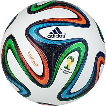 ADIDAS G73617 BRAZUCA OMB FIFA WORLD CUP 2014 FOTBALOVÝ MÍČ - Bílá č.1