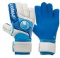 UHLSPORT 0377 FANGMASCHINE AQUASOFT BRANKAŘSKÉ RUKAVICE - Bílá, Modrá č.1