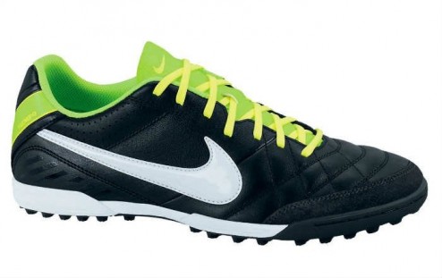 NIKE 509089-013 TIEMPO NATURAL IV LTR TF TURFY PÁNSKÉ - Černá, Neon zelená č.1