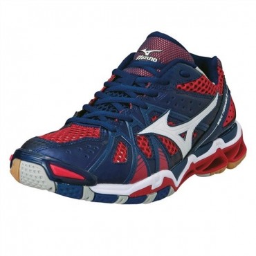 MIZUNO WAVE TORNADO 9 VOLEJBALOVÉ BOTY MODRÁ,ČERVENÁ - Modrá, Červená č.1