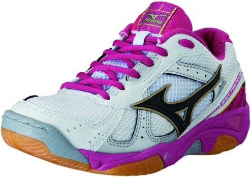 MIZUNO WAVE TWISTER 2 VOLEJBALOVÉ BOTY DÁMSKÉ BÍLÁ,RŮŽOVÁ - Bílá, Růžová č.1