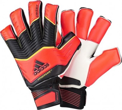 ADIDAS PREDATOR ZONES FINGERSAVE ALLROUND BRANKAŘSKÉ RUKAVICE ČERVENÁ,ČERNÁ - Červená, Černá č.1