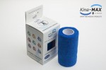 KINE-MAX COHESIVE ELASTIC BANDAGE ELASTICKÁ SAMOFIXAČNÍ BANDÁŽ 10cm x 4,5m - Modrá