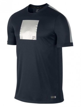 NIKE GRAPHIC FLASH CR7 TOP TRIKO - Tmavě modrá, Stříbrná č.1