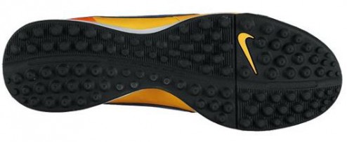 NIKE TIEMPO GENIO LEATHER TF TURFY PÁNSKÉ - Oranžová, Modrá č.2