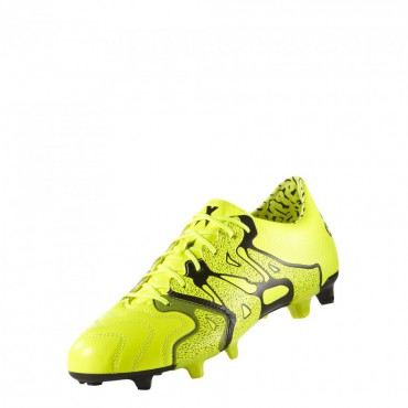ADIDAS X 15.1 FG/AG KOŽENÉ KOPAČKY PÁNSKÉ - Neon žlutá č.4