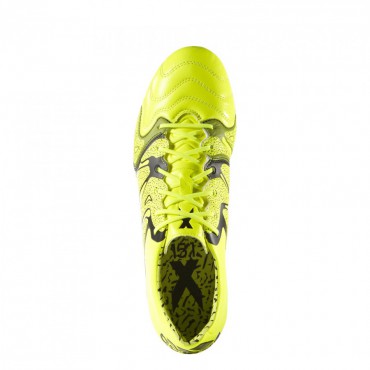 ADIDAS X 15.1 FG/AG KOŽENÉ KOPAČKY PÁNSKÉ - Neon žlutá č.7