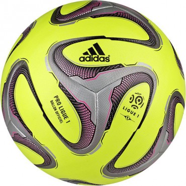 ADIDAS BRAZUCA PRO LIGUE 1 MÍČ FOTBAL - Neon žlutá č.1