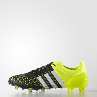 ADIDAS ACE 15.1 FG/AG KOPAČKY PÁNSKÉ - Černá, Neon žlutá č.4