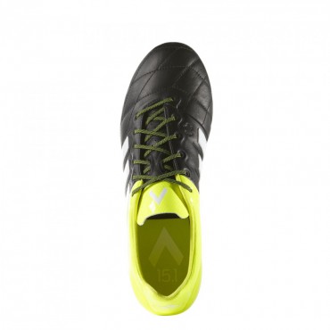 ADIDAS ACE 15.1 FG/AG KOŽENÉ KOPAČKY PÁNSKÉ - Černá, Neon žlutá č.7