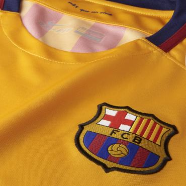 NIKE FC BARCELONA AWAY STADIUM REPLIKA DRES PÁNSKÝ - Žlutá, Tm.modrá č.3