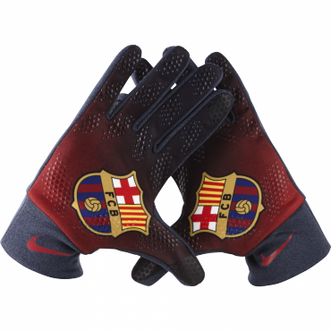 NIKE FC BARCELONA STADIUM GLOVES HRÁČSKÉ RUKAVICE - Tmavě modrá, Červená č.1