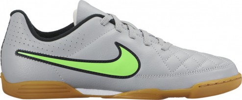 NIKE TIEMPO RIO II JR IC JUNIORSKÉ SÁLOVKY - Šedá, Zelená č.1