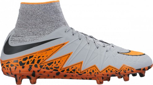 NIKE HYPERVENOM PHANTOM II FG KOPAČKY PÁNSKÉ - Šedá, Oranžová č.1