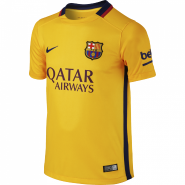 NIKE FC BARCELONA Y SS AWAY STADIUM JSY REPLIKA DRES DÉTSKÝ - Žlutá č.1