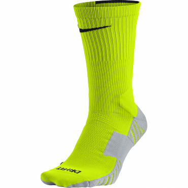 NIKE MATCHFIT FOOTBALL CREW PONOŽKY - Neon žlutá, Černá č.1