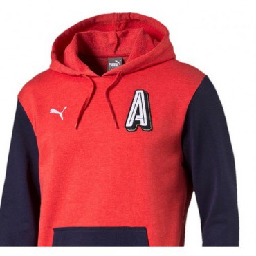 PUMA ARSENAL FC BIG A HOODY MIKINA PÁNSKÁ - Červená č.3