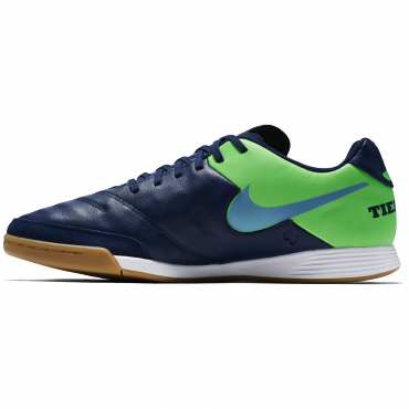 NIKE TIEMPOX GENIO II LEATHER IC SÁLOVKY PÁNSKÉ - Tmavě modrá, Zelená č.6