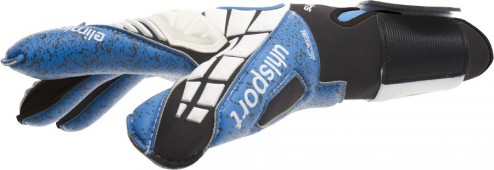 UHLSPORT ELIMINATOR SUPERGRIP BRANKAŘSKÉ RUKAVICE - Bílá, Černá, Modrá č.3