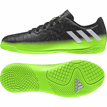 ADIDAS MESSI 16.4 IN J SÁLOVKY DĚTSKÉ - Černá, Neon zelená č.1