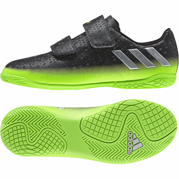 ADIDAS MESSI IN J H+L SÁLOVKY DĚTSKÉ - Černá, Neon zelená č.1