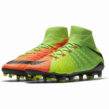 NIKE JR HYPERVENOM PHANTOM 3 DF FG KOPAČKY DĚTSKÉ - Černá, Neon zelená č.3