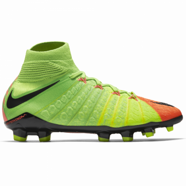 NIKE JR HYPERVENOM PHANTOM 3 DF FG KOPAČKY DĚTSKÉ - Černá, Neon zelená č.1