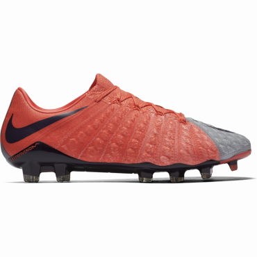 NIKE HYPERVENOM PHANTOM III FG KOPAČKY - Červená, Šedá č.1
