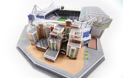 3D PUZZLE FOTBALOVÝ STADION - STAMFORD BRIDGE (CHELSEA) - Modrá č.5