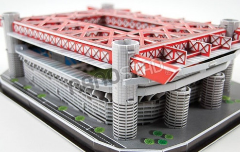 3D PUZZLE FOTBALOVÝ STADION - SAN SIRO - Bílá, Červená č.4