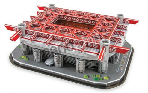 3D PUZZLE FOTBALOVÝ STADION - SAN SIRO - Bílá, Červená č.5