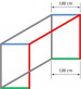 FOTBAL SÍŤ 151 5,15x2,05x1x1m PP 4mm - Bílá č.3