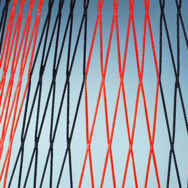 FOTBALOVÁ SÍŤ DVOUBAREVNÁ 107 4 mm 7,5x2,5x0,8x1,5m - Černá, Červená č.1