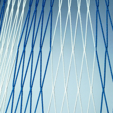 FOTBALOVÁ SÍŤ DVOUBAREVNÁ 107 4 mm 7,5x2,5x0,8x1,5m - Modrá, Bílá č.1