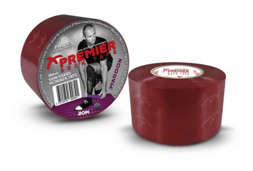 PREMIER SOCK TAPE PRO ES 38mm x 20m FIXAČNÍ PÁSKA NA CHRÁNIČE - Vínová č.1