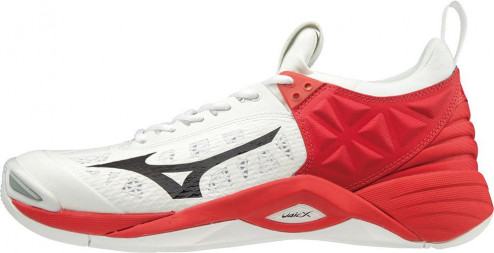 MIZUNO WAVE MOMENTUM VOLEJBALOVÉ BOTY - Bílá, Červená č.1