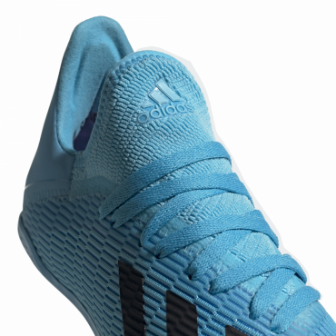 ADIDAS X 19.3 IN J SÁLOVKY DĚTSKÉ - Světle modrá č.4