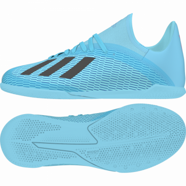 ADIDAS X 19.3 IN J SÁLOVKY DĚTSKÉ - Světle modrá č.1