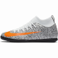 NIKE JR MERCURIAL SUPERFLY 7 CLUB CR7 SAFARI IC SÁLOVKY DĚTSKÉ - Bílá, Oranžová č.4