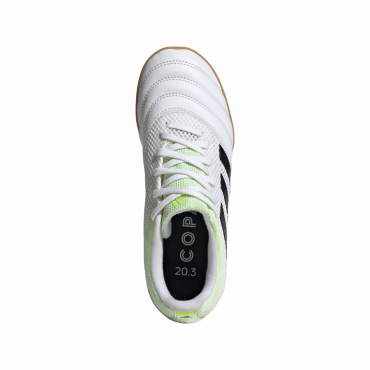 ADIDAS COPA 20.3 IN SALA J SÁLOVKY DĚTSKÉ - Bílá, Neon zelená č.12