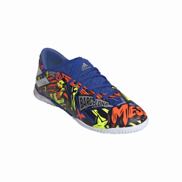 ADIDAS NEMEZIZ MESSI 19.3 IN JR SÁLOVKY DĚTSKÉ - Modrá, Oranžová č.7