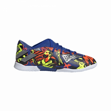 ADIDAS NEMEZIZ MESSI 19.3 IN JR SÁLOVKY DĚTSKÉ - Modrá, Oranžová č.9