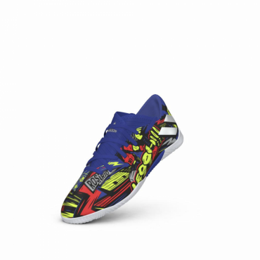 ADIDAS NEMEZIZ MESSI 19.3 IN JR SÁLOVKY DĚTSKÉ - Modrá, Oranžová č.14