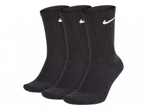 NIKE EVERYDAY DLOUHÉ PONOŽKY 3PR - Černá č.3