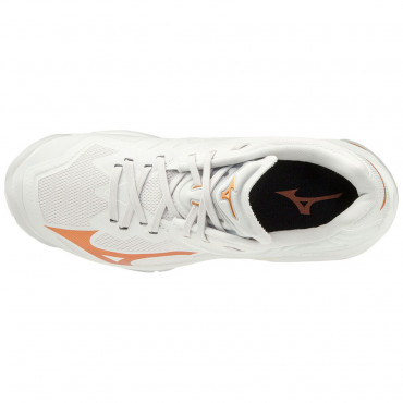 MIZUNO WAVE LIGHTNING Z6 VOLEJBALOVÉ BOTY DÁMSKÉ - Bílá, Zlatá č.4