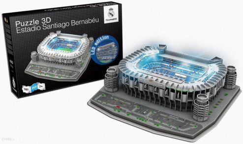3D PUZZLE NANOSTAD LED FOTBALOVÝ STADION - SANTIAGO BERNABEU (REAL MADRID) - Bílá č.1