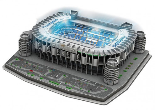 3D PUZZLE NANOSTAD LED FOTBALOVÝ STADION - SANTIAGO BERNABEU (REAL MADRID) - Bílá č.2
