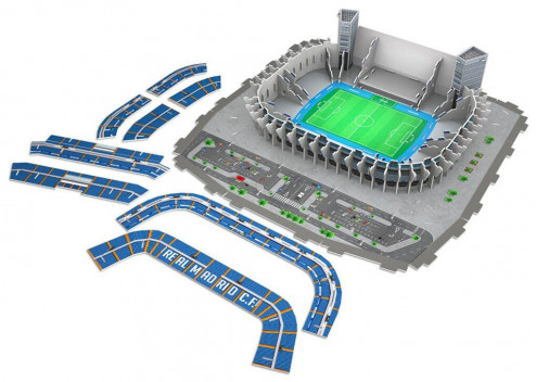 3D PUZZLE NANOSTAD LED FOTBALOVÝ STADION - SANTIAGO BERNABEU (REAL MADRID) - Bílá č.5
