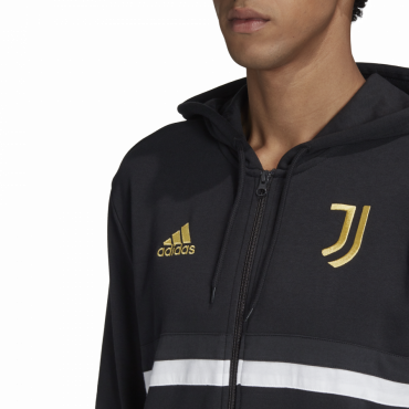 ADIDAS JUVENTUS FC 3S FZ MIKINA PÁNSKÁ - Černá, Bílá č.3